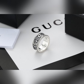 Покупка по доверенности Gucci, серебряные кольца для пар с двойны