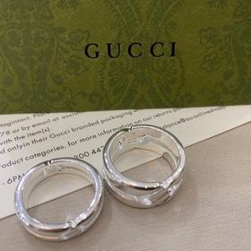 Gucci Кольцо с двойным G-образным узором Узкая версия： 12# 14# 16
