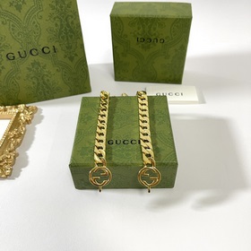 Золотистый браслет Gucci с двойным логотипом в стиле ретро Размер