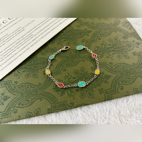 Gucci Двойной браслет с цветными буквами G
