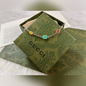 Gucci Двойной браслет с цветными буквами G