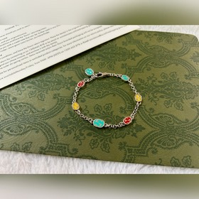 Gucci Двойной браслет с цветными буквами G