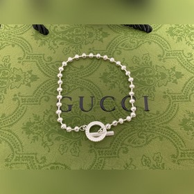Доставка! Браслет Gucci с застежкой OT и бусинами, в наличии, дли
