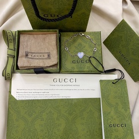 Gucci Браслет с двойным G из эмали синего цвета Размер： 17,2 см 