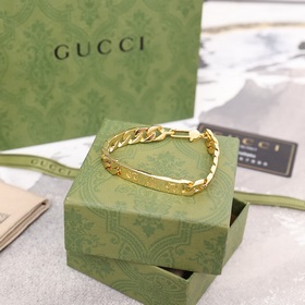Золотой браслет с черепом от Gucci для пар Оригинальный штамп, из