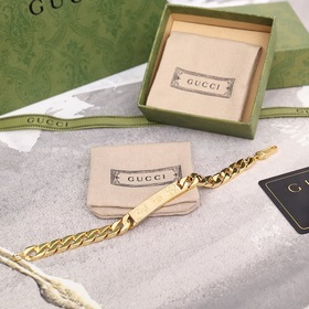 Золотой браслет с черепом от Gucci для пар Оригинальный штамп, из