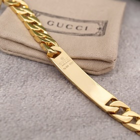 Золотой браслет с черепом от Gucci для пар Оригинальный штамп, из