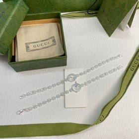 GUCCI Браслет с двойной буквой G и снежинками, оригинал