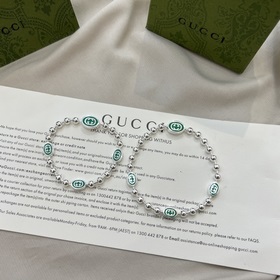 Сегодня в продаже Gucci Браслет с двойным G из зеленого эмалевого