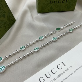 Сегодня в продаже Gucci Браслет с двойным G из зеленого эмалевого