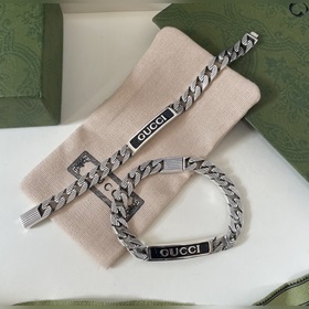 GUCCI Gucci браслет из эмали с логотипом Gucci, модный, для мужчи