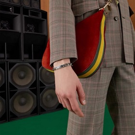 GUCCI Gucci браслет из эмали с логотипом Gucci, модный, для мужчи