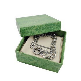 GUCCI InterlockingG серебряная цепочка в стиле кубинской цепочки 