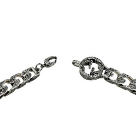 GUCCI InterlockingG серебряная цепочка в стиле кубинской цепочки 