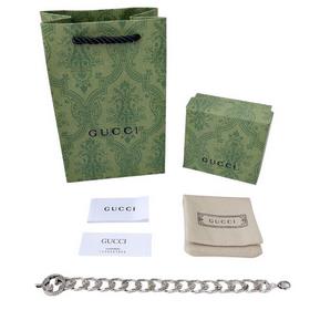 Браслет GUCCI InterlockingG с цепочкой в стиле кубинской цепи, ре
