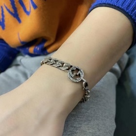 Браслет GUCCI InterlockingG с цепочкой в стиле кубинской цепи, ре