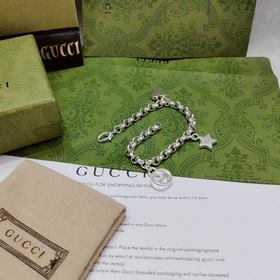Gucci модный браслет в минималистичном стиле с двойным логотипом 
