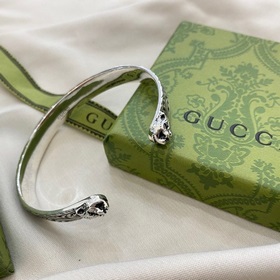 Gucci 925 серебряный браслет с двумя буквами G и тигром в стиле р