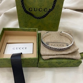 Gucci 925 серебряный браслет с двумя буквами G и тигром в стиле р
