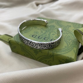 Gucci 925 серебряный браслет с двумя буквами G и тигром в стиле р
