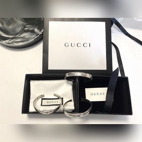 Браслет Gucci с цветочным и птичьим орнаментом, изготовлен из сер
