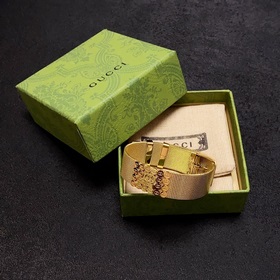 Широкий браслет-ремешок для часов Gucci с двойным логотипом G. Оч