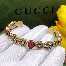Номер GSZ0002 Новый браслет Gucci с двойным логотипом и цветочным