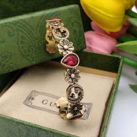 Номер GSZ0002 Новый браслет Gucci с двойным логотипом и цветочным
