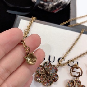 Новый комплект Gucci 2023 года [Уровень покупки] Ожерелье, серьги