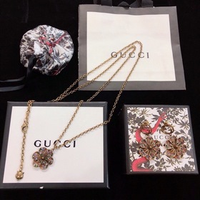 Новый комплект Gucci 2023 года [Уровень покупки] Ожерелье, серьги