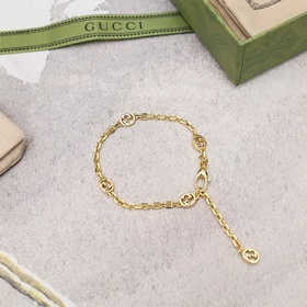 GUCCI Женское колье-браслет из 18-каратного золота с двойным G