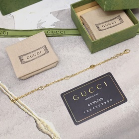 GUCCI Женское колье-браслет из 18-каратного золота с двойным G