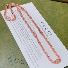 Gucci ожерелье из розового золота, новейшая модель, более высокий