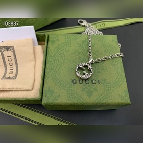 Брендовая одежда Gucci ожерелье с двойным G, средний размер, для