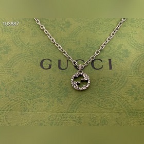 Брендовая одежда Gucci ожерелье с двойным G, средний размер, для