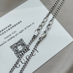 Gucci 925 серебряный кулон с черной эмалью