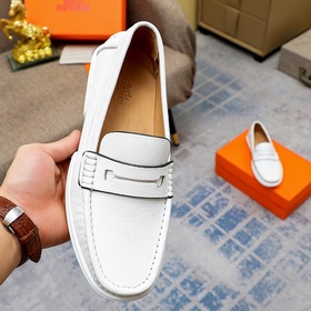 【Hermès】 Новая модель мужских кожаных туфель в стиле кэжуал, модн
