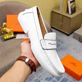 【Hermès】 Новая модель мужских кожаных туфель в стиле кэжуал, модн
