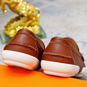 【Hermès】 Новая модель мужских кожаных туфель в стиле кэжуал, модн