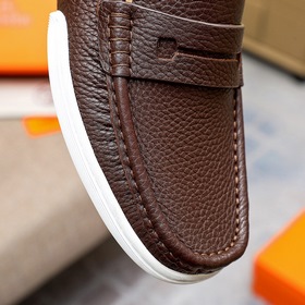 【Hermès】 Новая модель мужских кожаных туфель в стиле кэжуал, модн