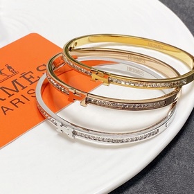Высококачественный браслет Hermes с полным покрытием бриллиантами
