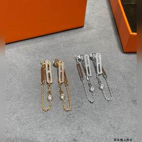 Материал： V-Gold 3460210. Серьги-гвоздики с цепочкой в форме свин