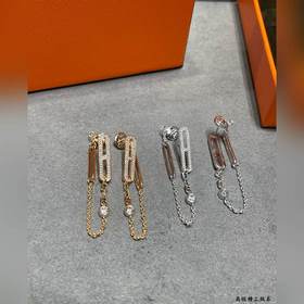 Материал： V-Gold 3460210. Серьги-гвоздики с цепочкой в форме свин