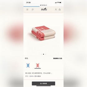 Hermes · Большой детский плед из кашемира, подходит для взрослых