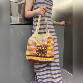 LOEWE Сумка из соломы, изготовленная вручную, через плечо