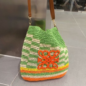 LOEWE Сумка из соломы, изготовленная вручную, через плечо