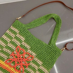LOEWE Сумка из соломы, изготовленная вручную, через плечо