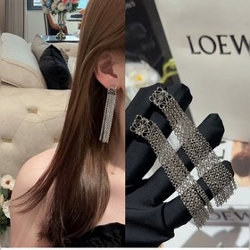 1880150  [LOEWE новейшая модель серебряные длинные серьги с бахр