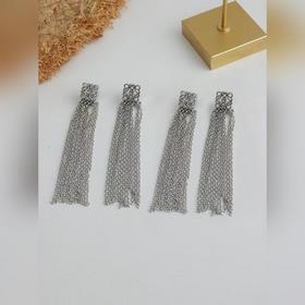 1880150  [LOEWE новейшая модель серебряные длинные серьги с бахр