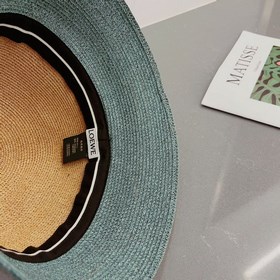 LOEWE Соломенная шляпа с контрастными цветами, солнцезащитная шля